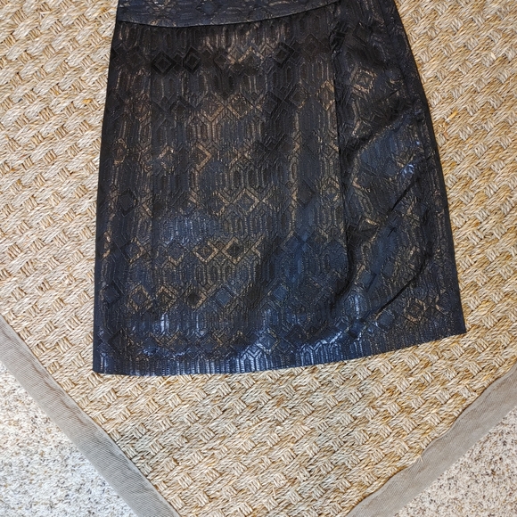 TORY BURCH JACQUARD SKIRT, BLACK 2 - Picture 3 of 8